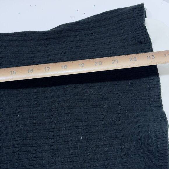 Notation Black Sweater White Collar Sleeve Bottom Trim Large - Picture 7 of 11